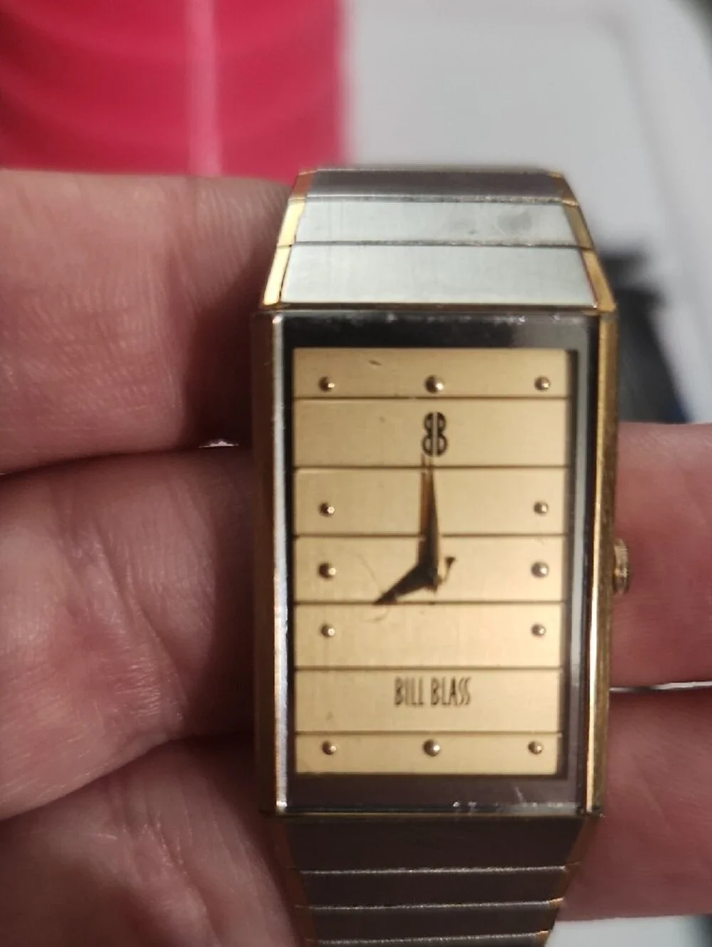bill blass Tank‎ Dress Watch with Two-Tone Bracelet